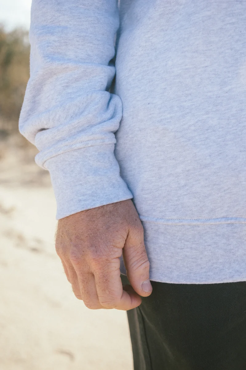Half-Zip Sweater Knut Hellgrau