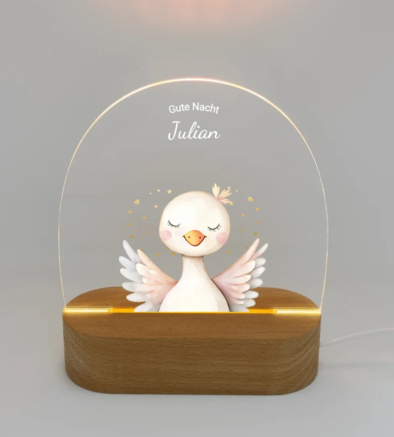 Personalisiertes Baby & Kinder LED Nachtlicht Bauernhof / Safari Tiere / Einhörner - Kinder- Babyzimmer Deko