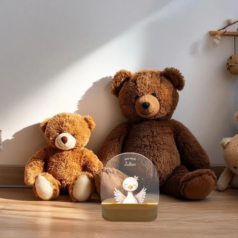 Personalisiertes Baby & Kinder LED Nachtlicht Bauernhof / Safari Tiere / Einhörner - Kinder- Babyzimmer Deko