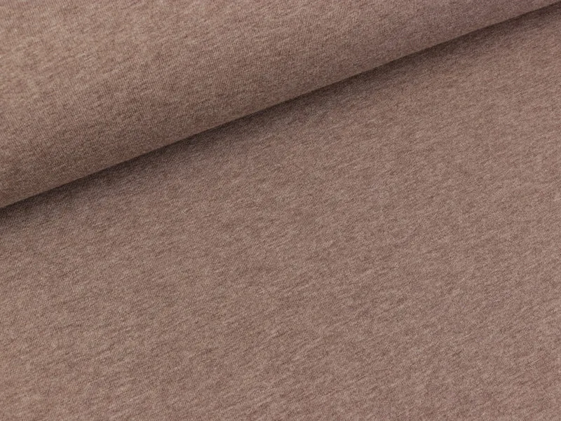 Reststück 36cm - Leichter Sweat Maike schlamm meliert uni