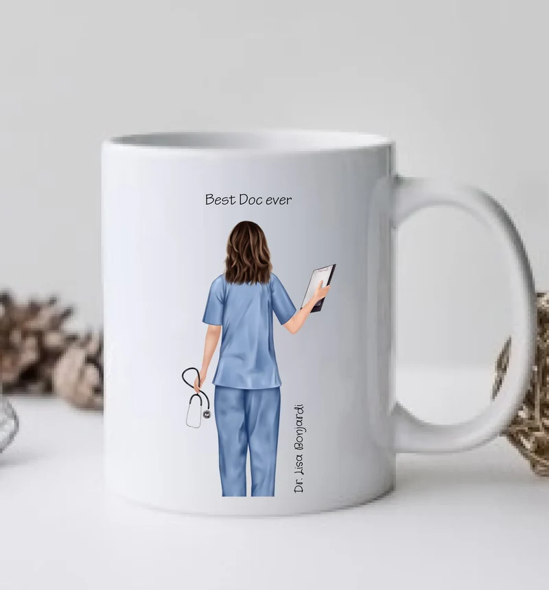 Geschenk personalisierte Tasse Ärztin – Mit Namen & Spruch Geschenkidee Kollegin, Pflegerin