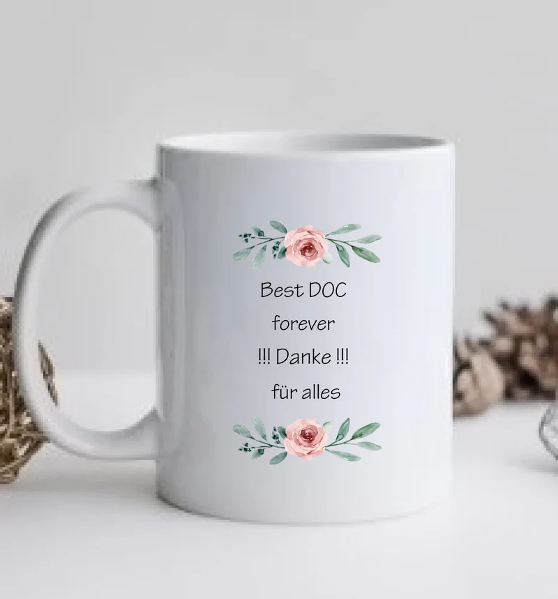 Geschenk personalisierte Tasse Ärztin – Mit Namen & Spruch Geschenkidee Kollegin, Pflegerin