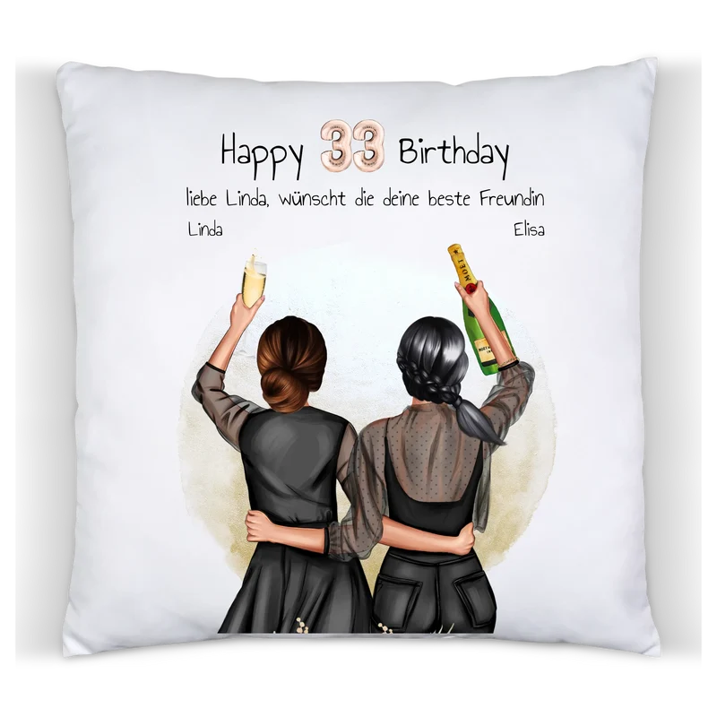 Geburtstagsgeschenk 21 Jahre personalisiertes Geschenk Kissen | Geschenk Freundin, Tochter, Schwester | Kollegin