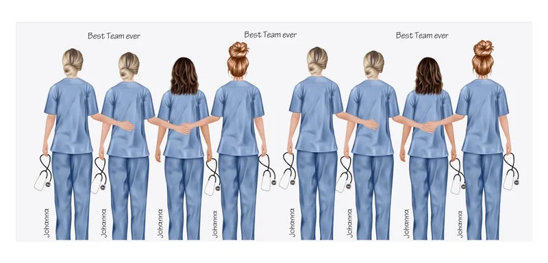 8 Beste Krankenschwester Team Tasse, Personalisierter Kaffeebecher, Geschenkidee Kollegin, Tassendruck, Pflegerin, Ärztin