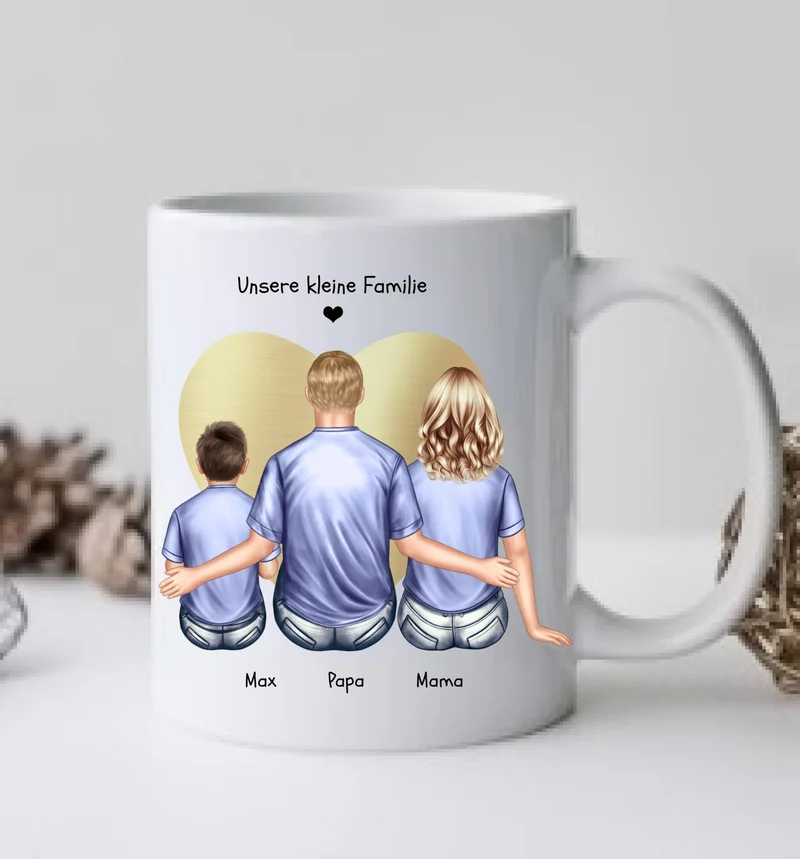 Muttertagsgeschenk Geschenk Mama, Geschenk Papa - Personalisierte Tasse | Geburtstagsgeschenk mit Kind
