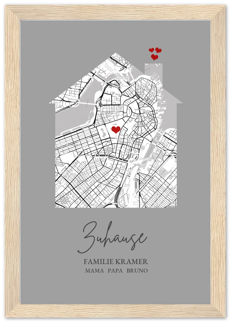 Einweihungsgeschenk Zuhause Poster Geschenk Einzug Haus Wohnung | Koordinaten Bild | Richtfest Hausbau