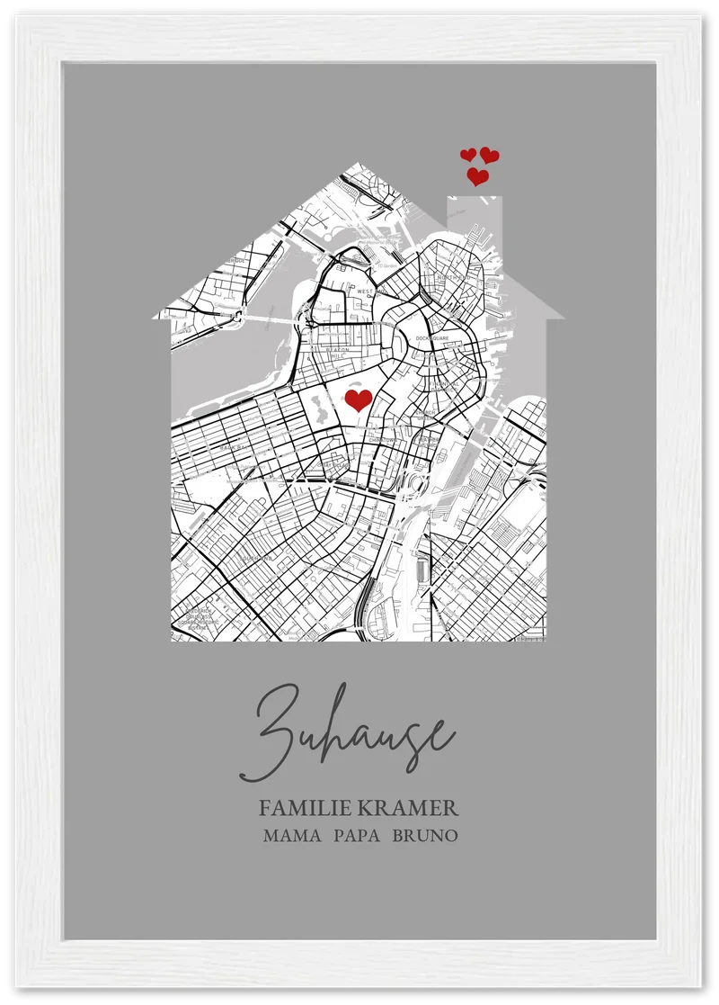 Einweihungsgeschenk Zuhause Poster Geschenk Einzug Haus Wohnung | Koordinaten Bild | Richtfest Hausbau
