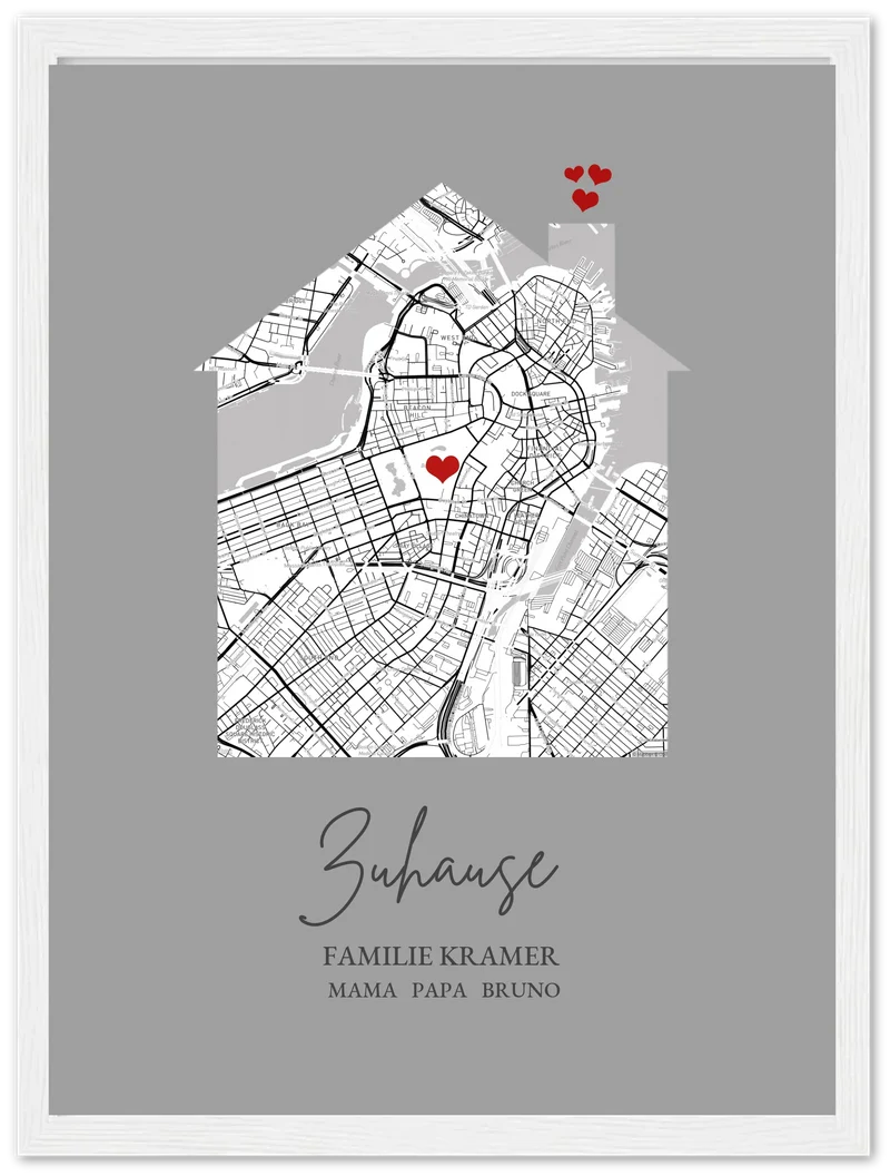 Einweihungsgeschenk Zuhause Poster Geschenk Einzug Haus Wohnung | Koordinaten Bild | Richtfest Hausbau