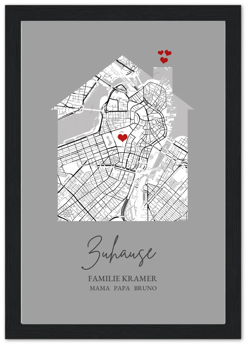Einweihungsgeschenk Zuhause Poster Geschenk Einzug Haus Wohnung | Koordinaten Bild | Richtfest Hausbau