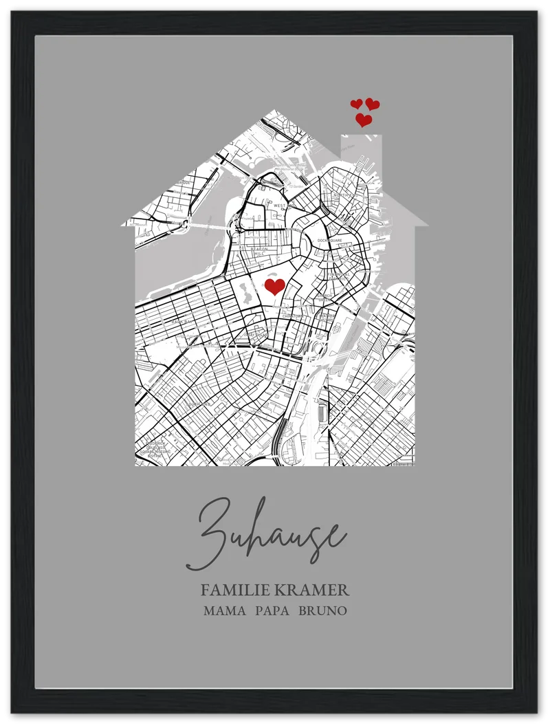 Einweihungsgeschenk Zuhause Poster Geschenk Einzug Haus Wohnung | Koordinaten Bild | Richtfest Hausbau