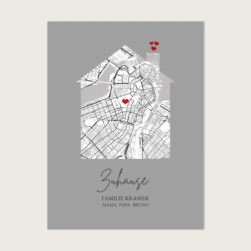 Einweihungsgeschenk Zuhause Poster Geschenk Einzug Haus Wohnung | Koordinaten Bild | Richtfest Hausbau
