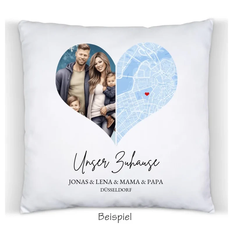 Muttertagsgeschenk Vatertagsgeschenk Geburtstagsgeschenk personalisiert | Fotokissen Geschenk Familie mit Namen