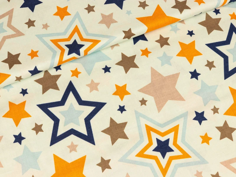 Reststück 33cm - Baumwollstoff Riley Blake One for the Boys hellblau-bunt