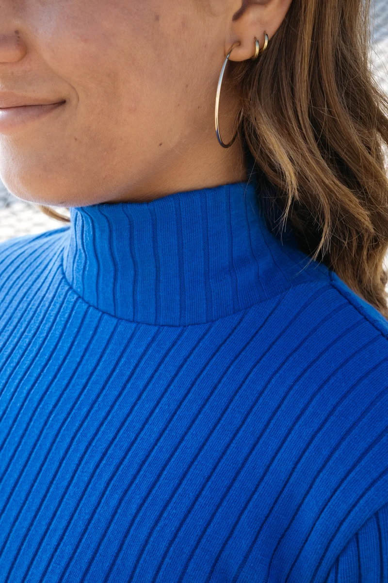 Rib Longsleeve Sofo Blau