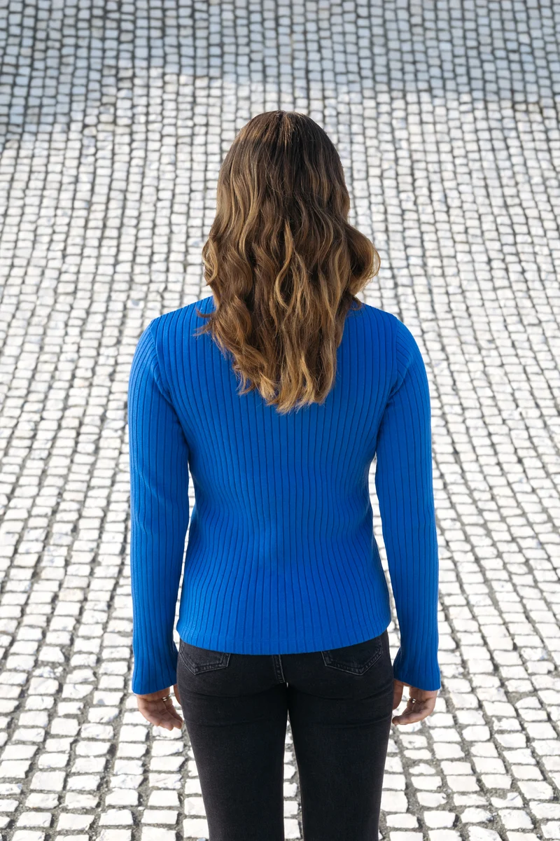 Rib Longsleeve Sofo Blau