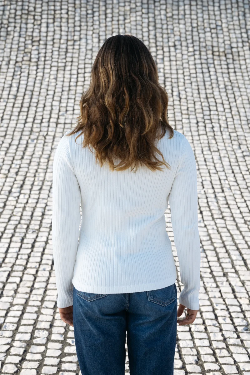 Rib Longsleeve Sofo Off-White