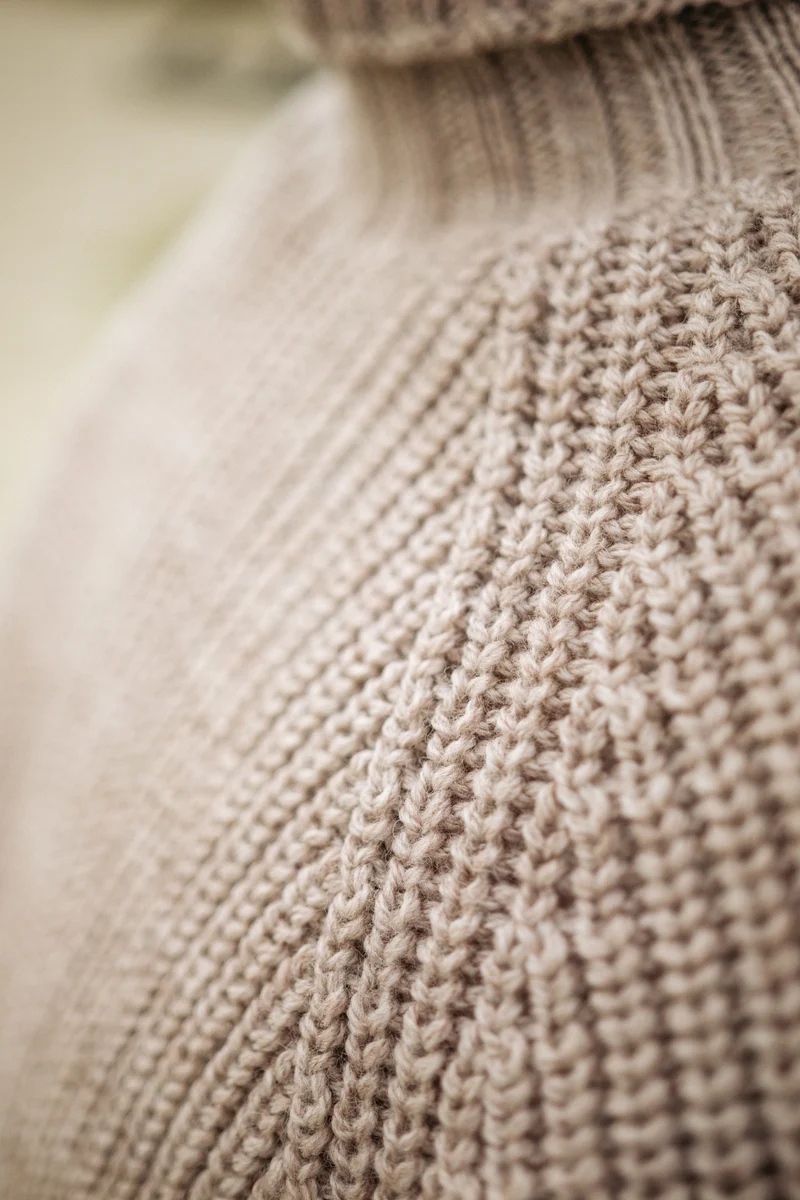 Grobstrick-Rollkragenpullover Nordkap Natur