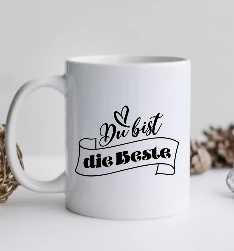 Personalisierte Tasse für Beste Freundin (2 Freundinnen) "Besties"