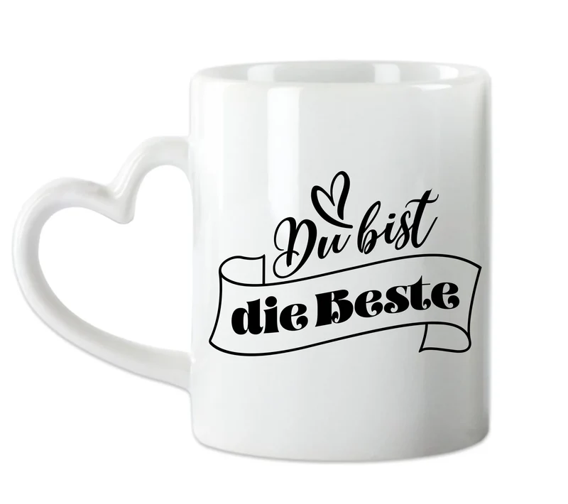 Personalisierte Tasse für Beste Freundin (2 Freundinnen) "Besties"
