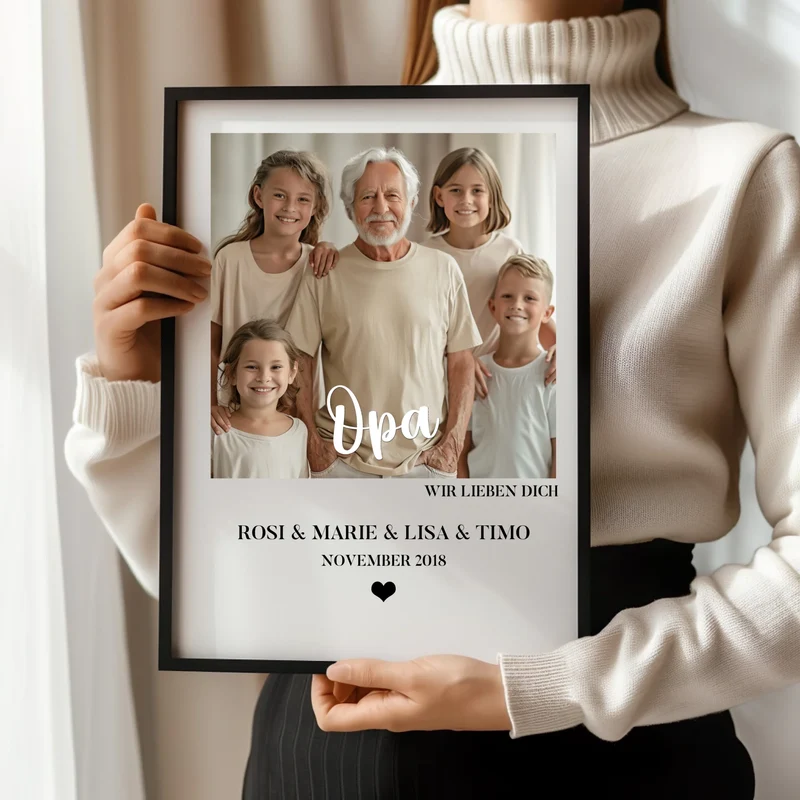 "Opa" Großvater Fotoposter Geschenk von Enkelkinder
