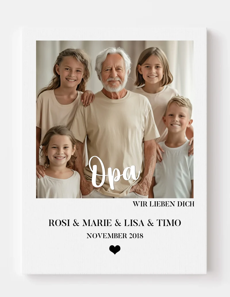 "Opa" Großvater Fotoposter Geschenk von Enkelkinder