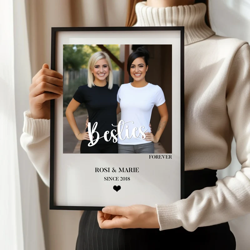 Geschenk für die beste Freundin "Besties" FOREVER Fotoposter - Freundschaftsposter