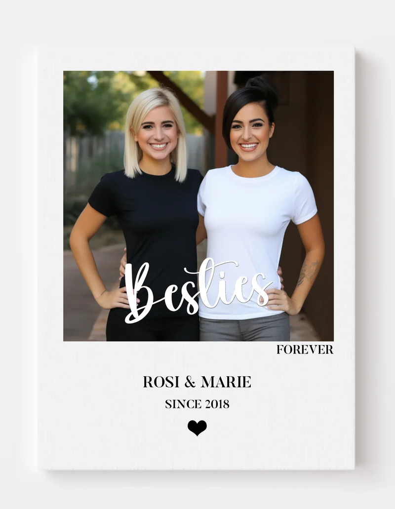 Geschenk für die beste Freundin "Besties" FOREVER Fotoposter - Freundschaftsposter
