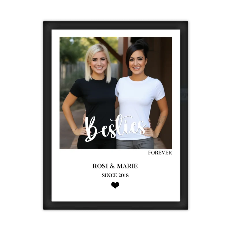 Geschenk für die beste Freundin "Besties" FOREVER Fotoposter - Freundschaftsposter