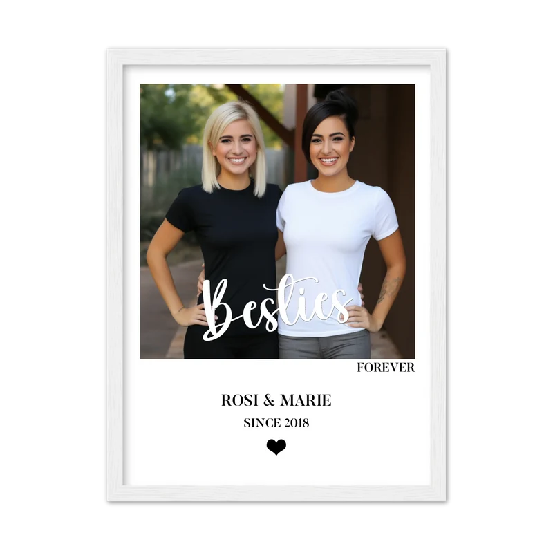 Geschenk für die beste Freundin "Besties" FOREVER Fotoposter - Freundschaftsposter