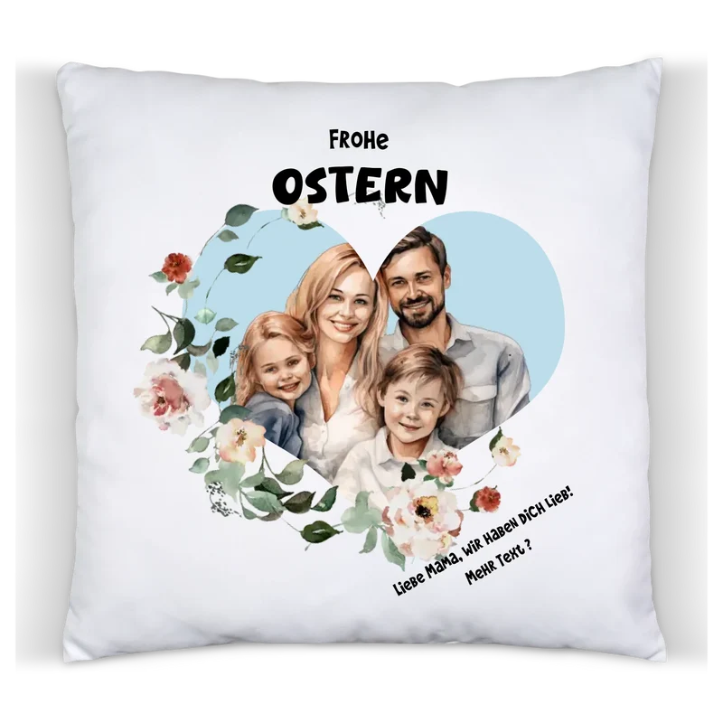 Personalisiertes Ostergeschenk - persönliches Fotokissen mit Bild