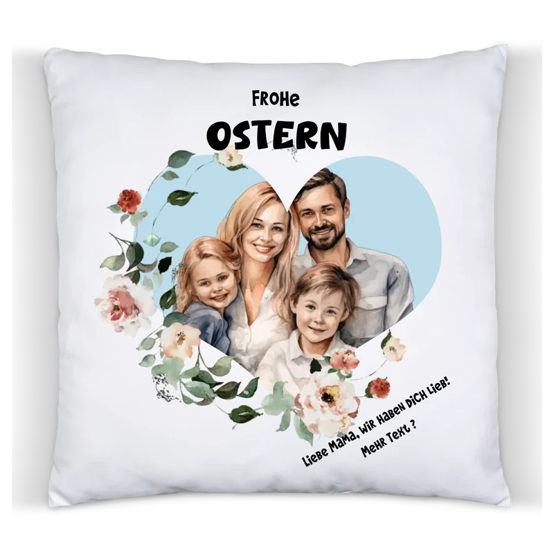 Personalisiertes Ostergeschenk - persönliches Fotokissen mit Bild