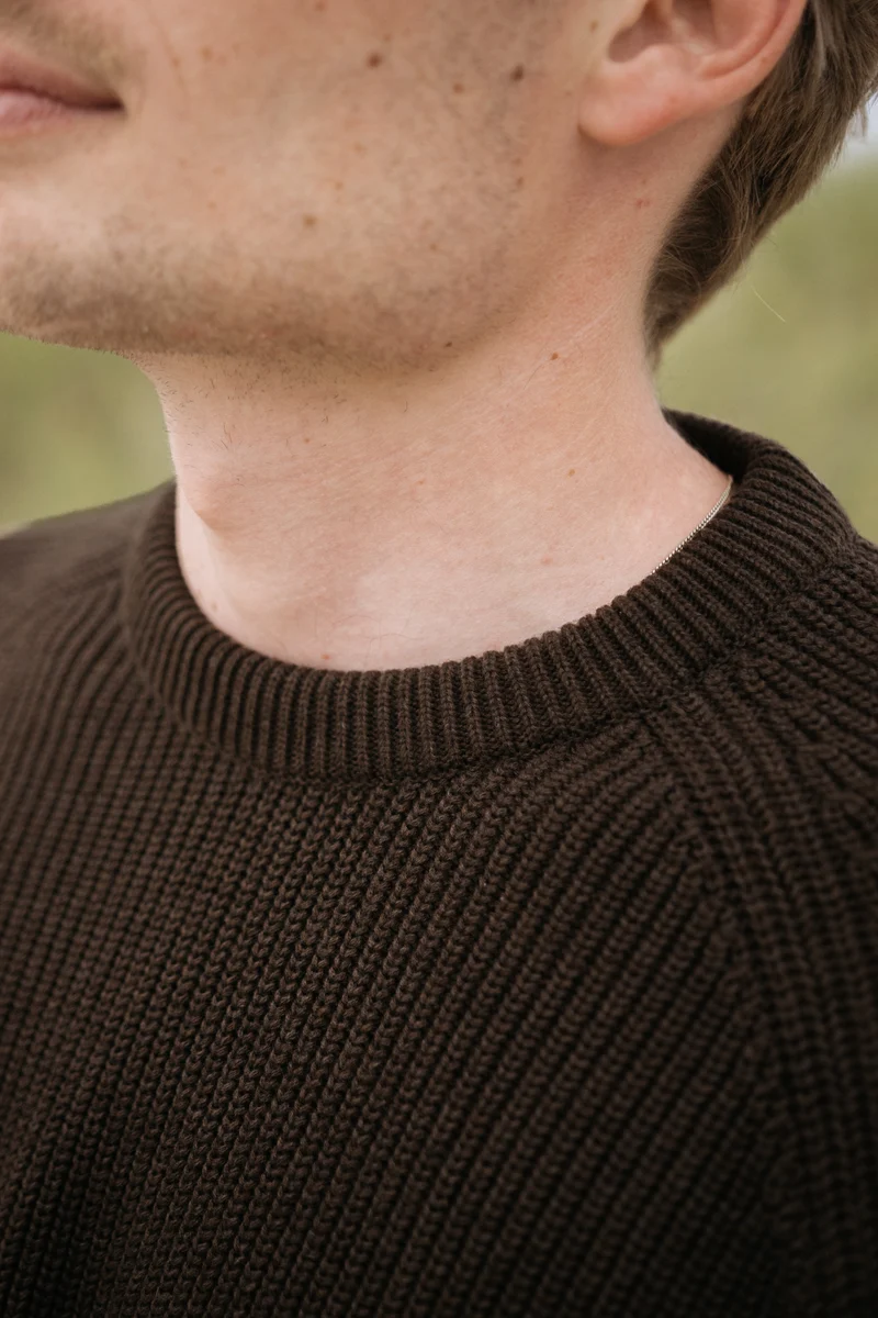 Strickpullover Rago Braun meliert