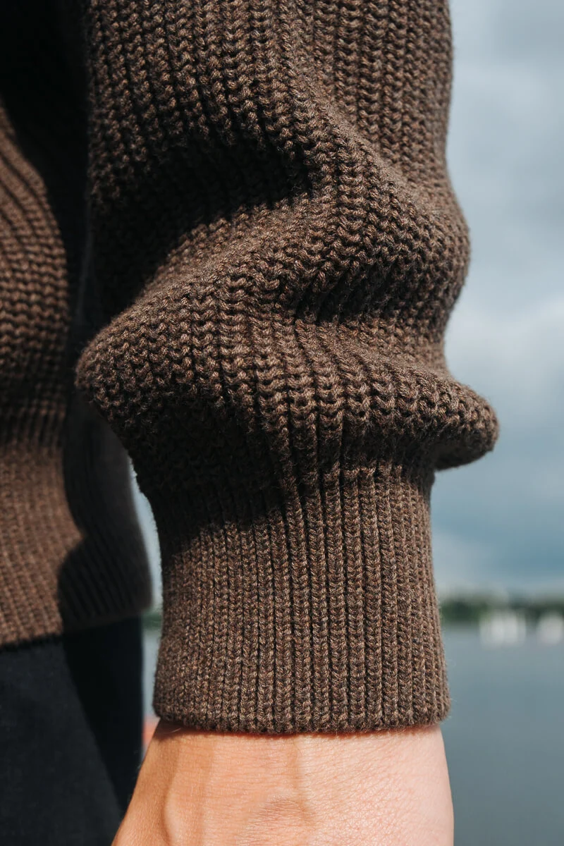 Strickpullover Rago Braun meliert