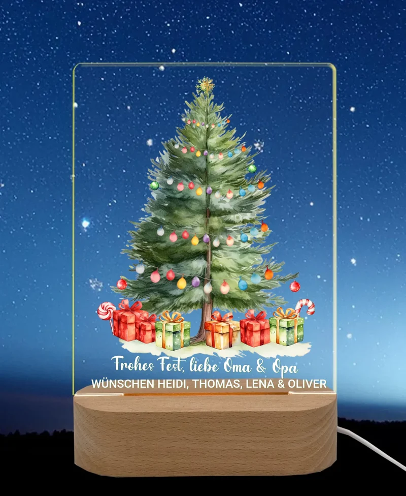 Personalisiertes LED Dekolicht Weihnachtsdekoration Weihnachtsbaum Weihnachtsgeschenk