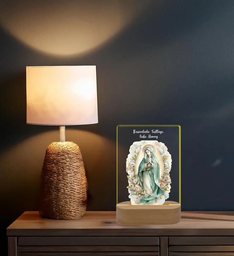 Personalisiertes LED Nachtlicht & Dekolicht Weihnachtsdeko Heilige Maria