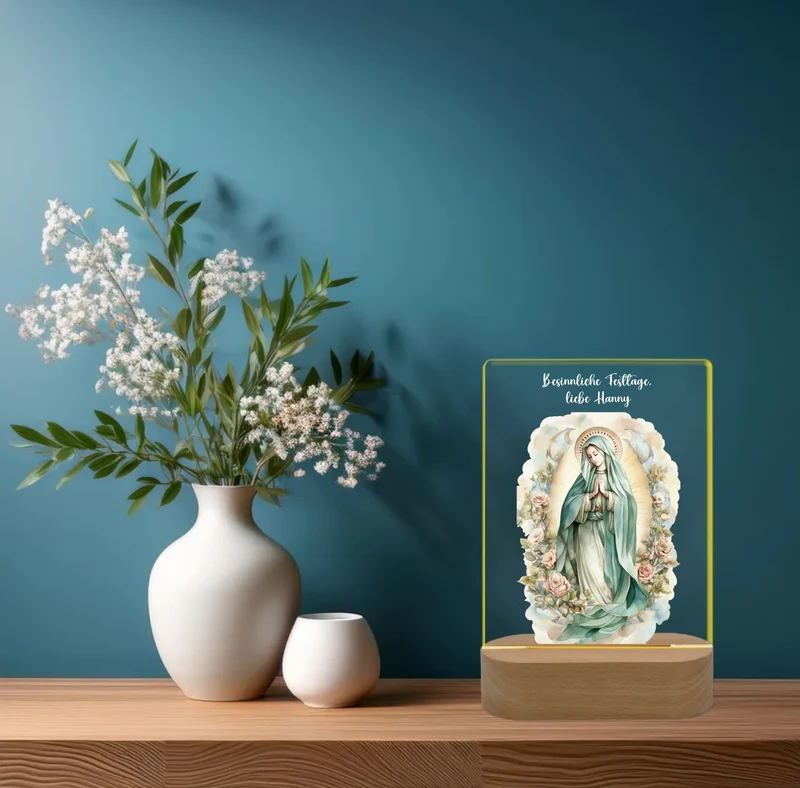 Personalisiertes LED Nachtlicht & Dekolicht Weihnachtsdeko Heilige Maria