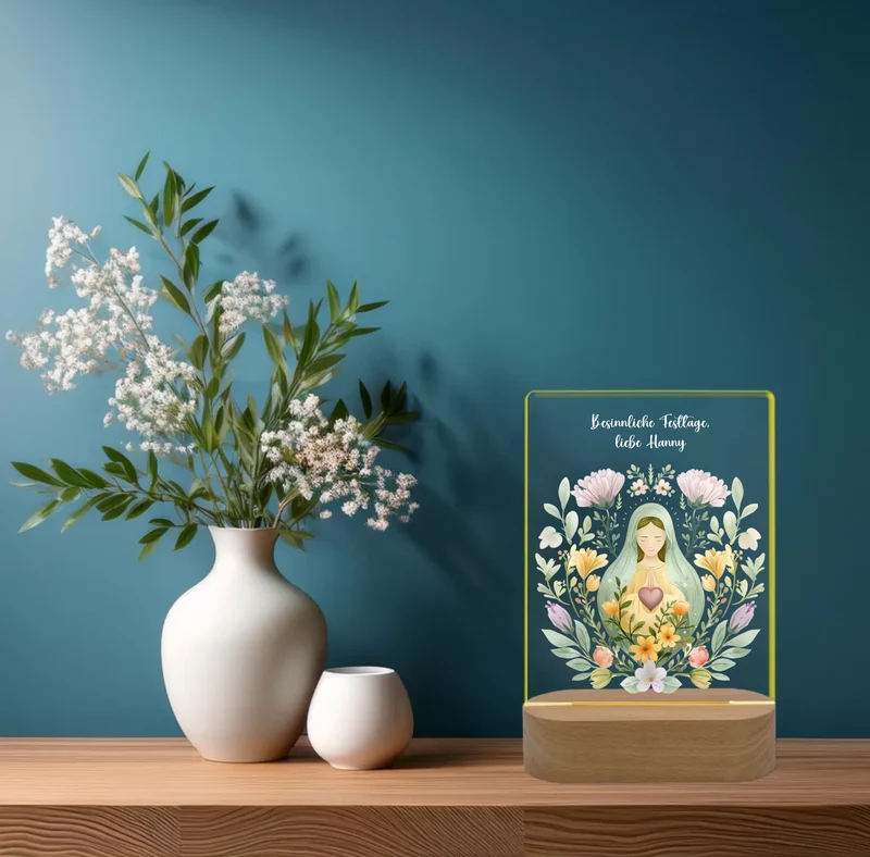 Personalisiertes LED Nachtlicht & Dekolicht Weihnachtsdeko Heilige Maria