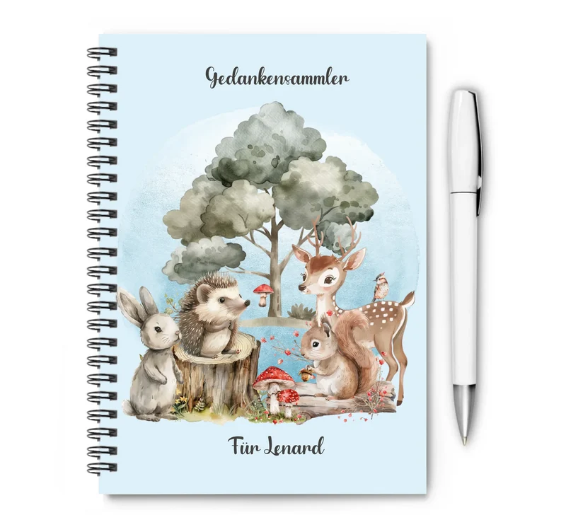 Personalisierter Collegeblock - Weihnachtsengel 2 - Notizheft - Hausaufgabenheft