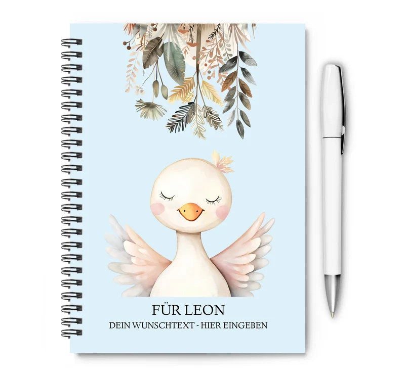 Personalisierter Collegeblock für Kinder - Hausaufgabenheft - Schulbeginn - Geschenk Einschulung Bauernhof / Farmtiere