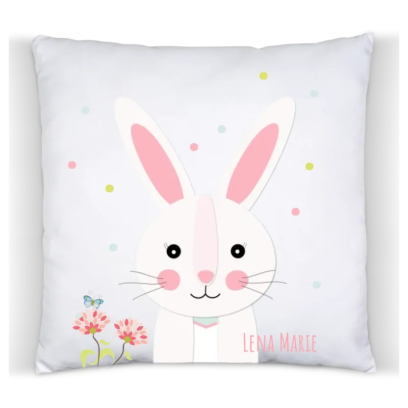 Ostergeschenk kuscheliges Osterhase Kissen mit Namen