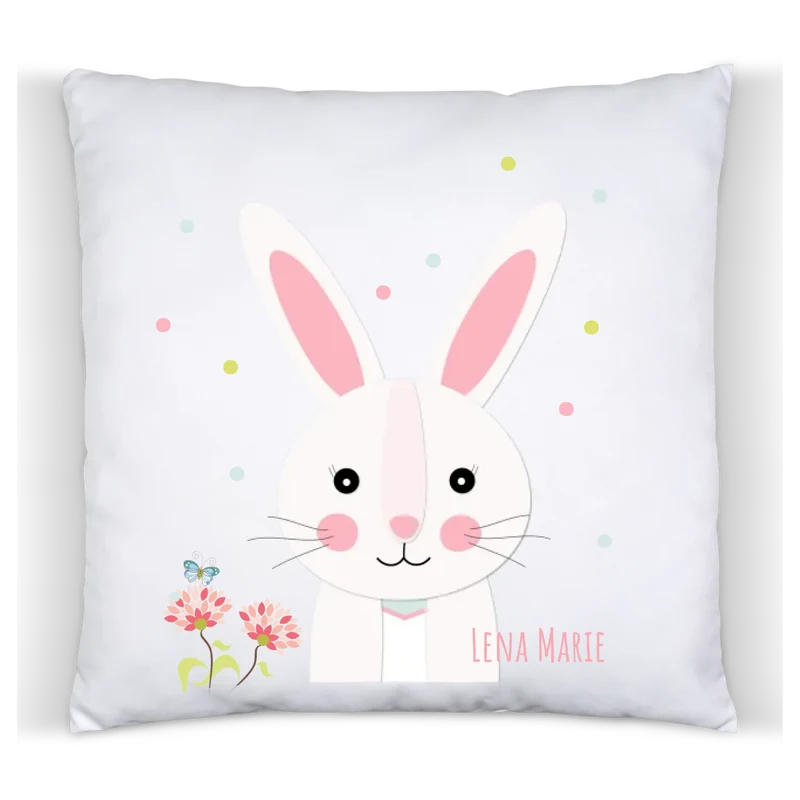 Ostergeschenk kuscheliges Osterhase Kissen mit Namen