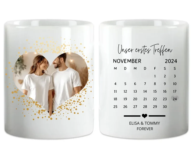 Unvergessliche Momente: Personalisierte Paartasse für Verliebte!