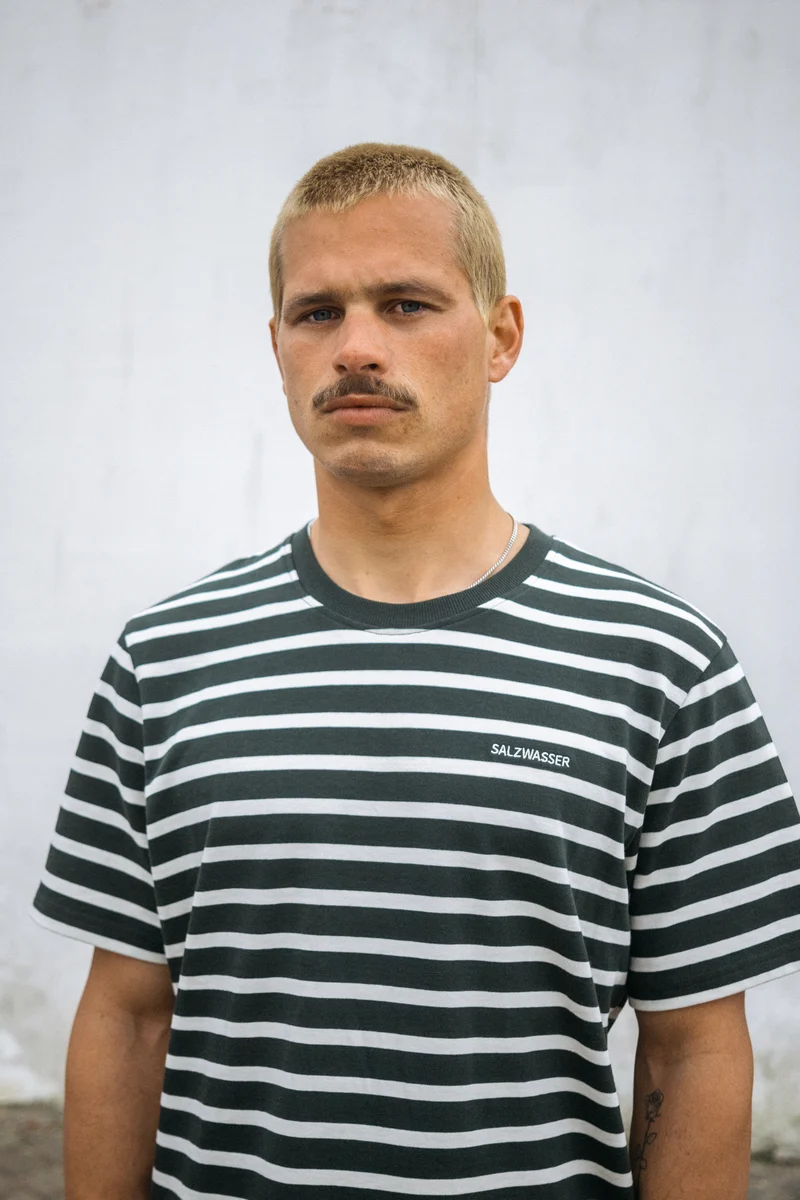 Heavy T-Shirt Jasper Olive-Striped