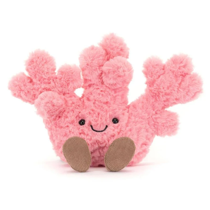 Kuscheltier Fröhliche Koralle Rosa (16 cm)