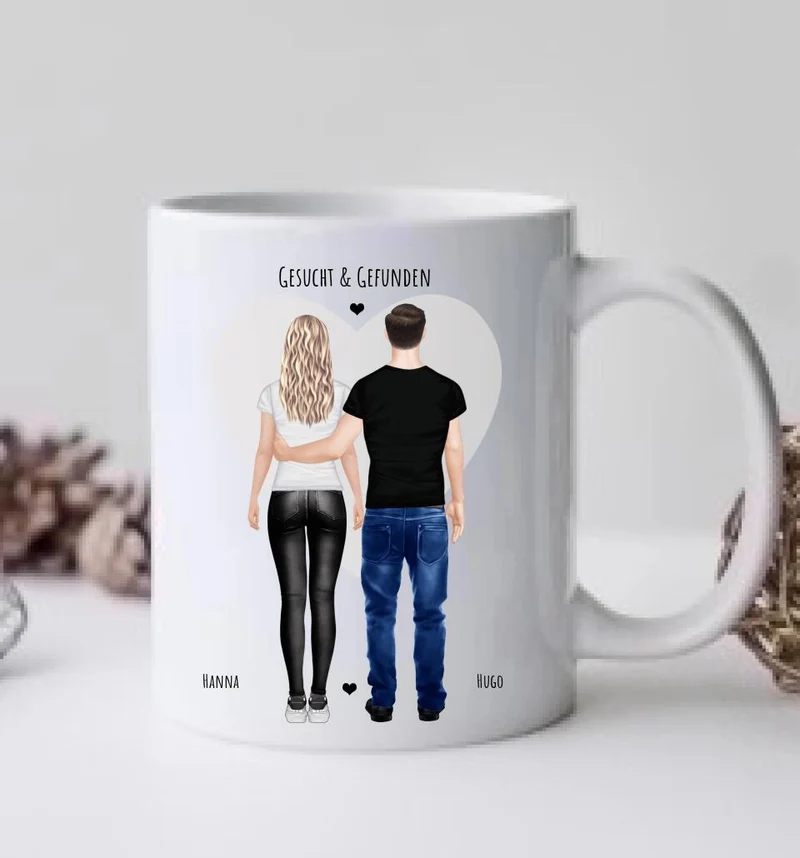 Geburtstag Geschenk Freundin, Geschenk Freund, personalisierte Tasse Partnergeschenk