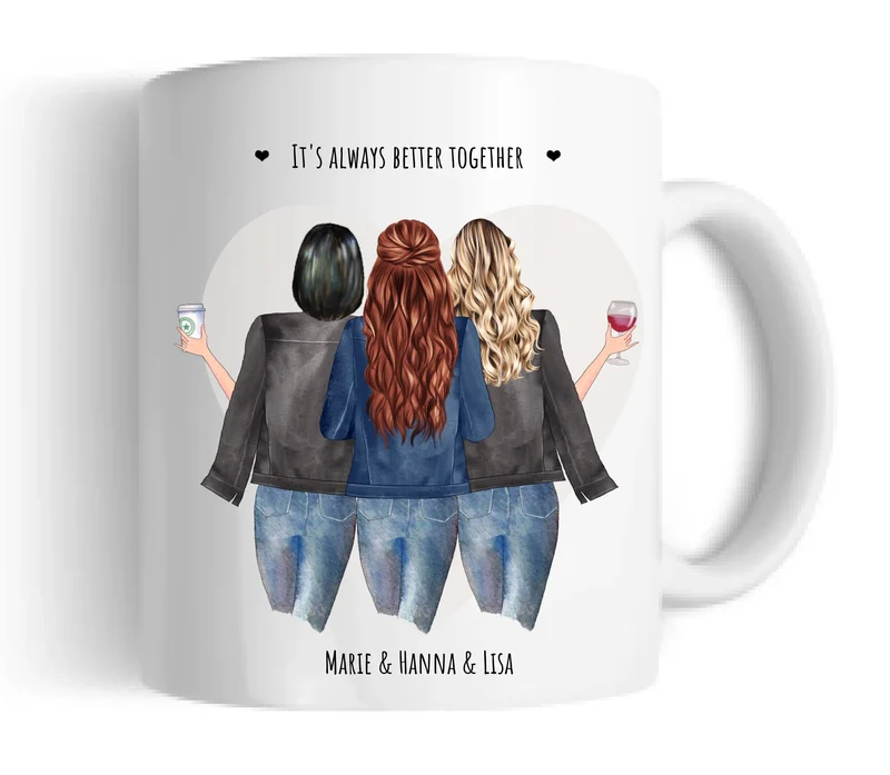 Beste Freundin Tasse personalisiert - Geschenk Schwester, Mama, Kollegin Geburtstag