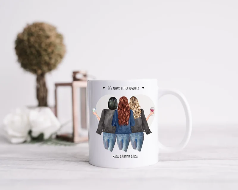 Beste Freundin Tasse personalisiert - Geschenk Schwester, Mama, Kollegin Geburtstag