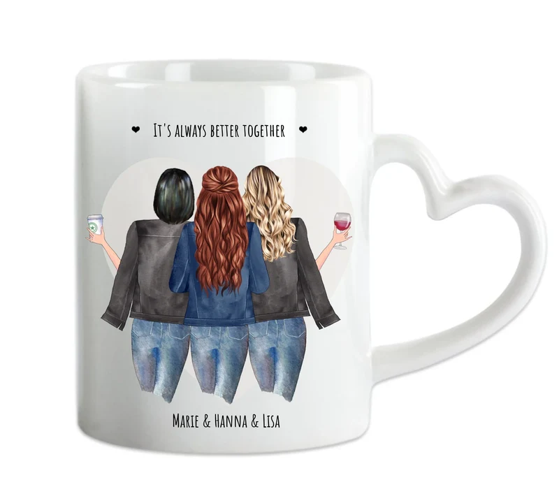 Beste Freundin Tasse personalisiert - Geschenk Schwester, Mama, Kollegin Geburtstag