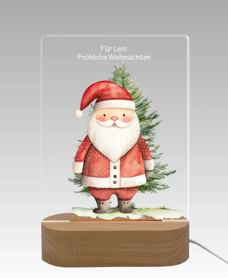 Personalisiertes LED Nachtlicht für Kinder - Weihnachtsmann