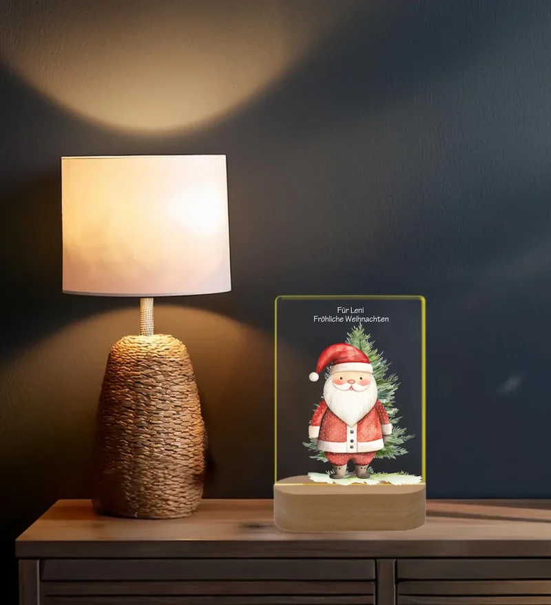 Personalisiertes LED Nachtlicht für Kinder - Weihnachtsmann